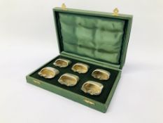 A SET OF 6 925 STERLING ASHTRAYS IN PRESENTATION CASE