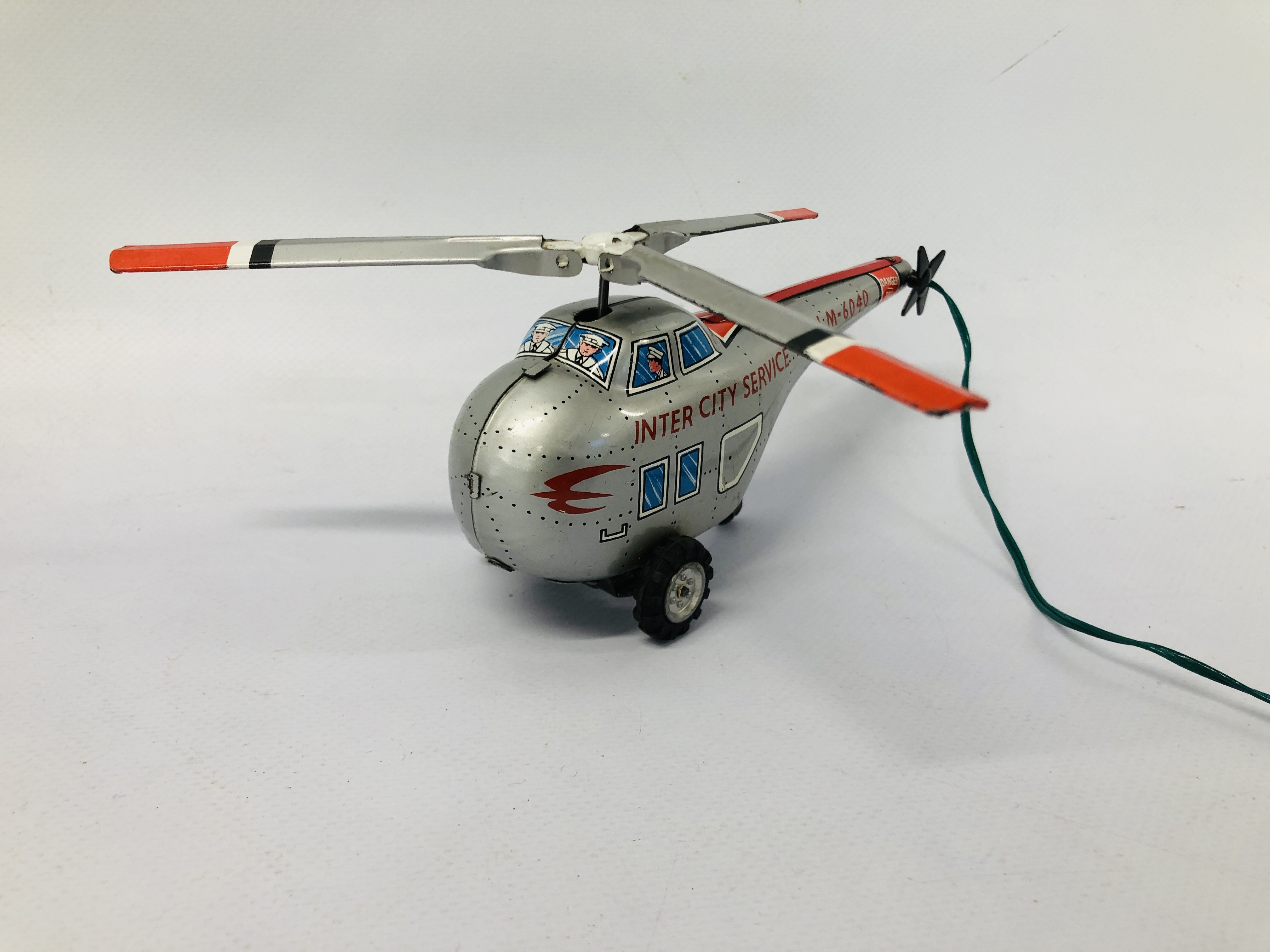 A VINTAGE GREEN MONK COMBEX ORBITOY PAT NO 11468/69 + BATTERY OPERATED HELICOPTER REMOTE CONTROL - Image 6 of 7