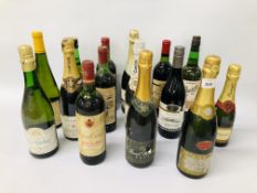 15 X VARIOUS BOTTLES OF WINE AS CLEARED TO INCLUDE 1975 CHATEAU COUBET,