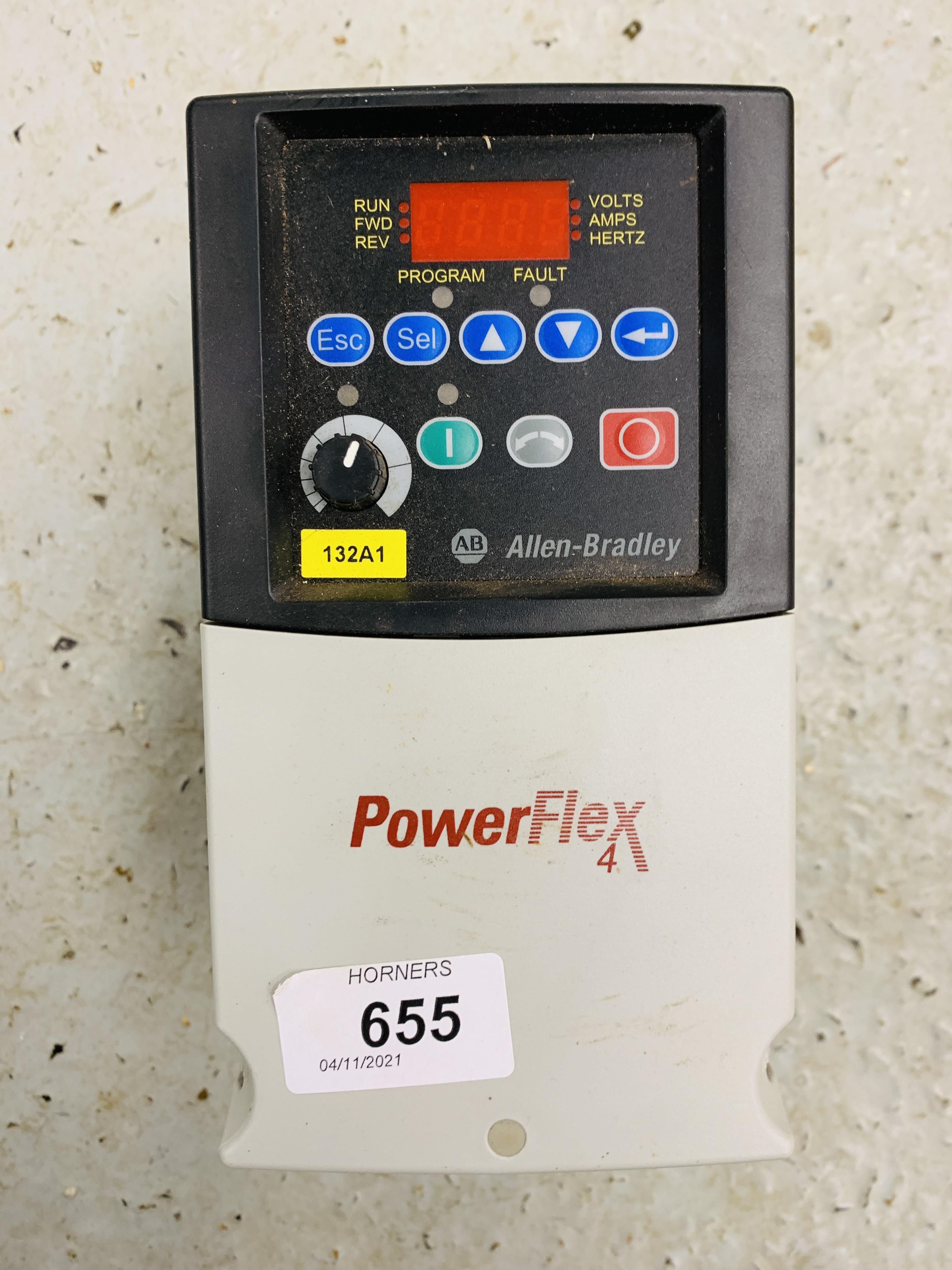 ALAN BRADLEY POWERFLEX 4 INVERTER - SOLD AS SEEN