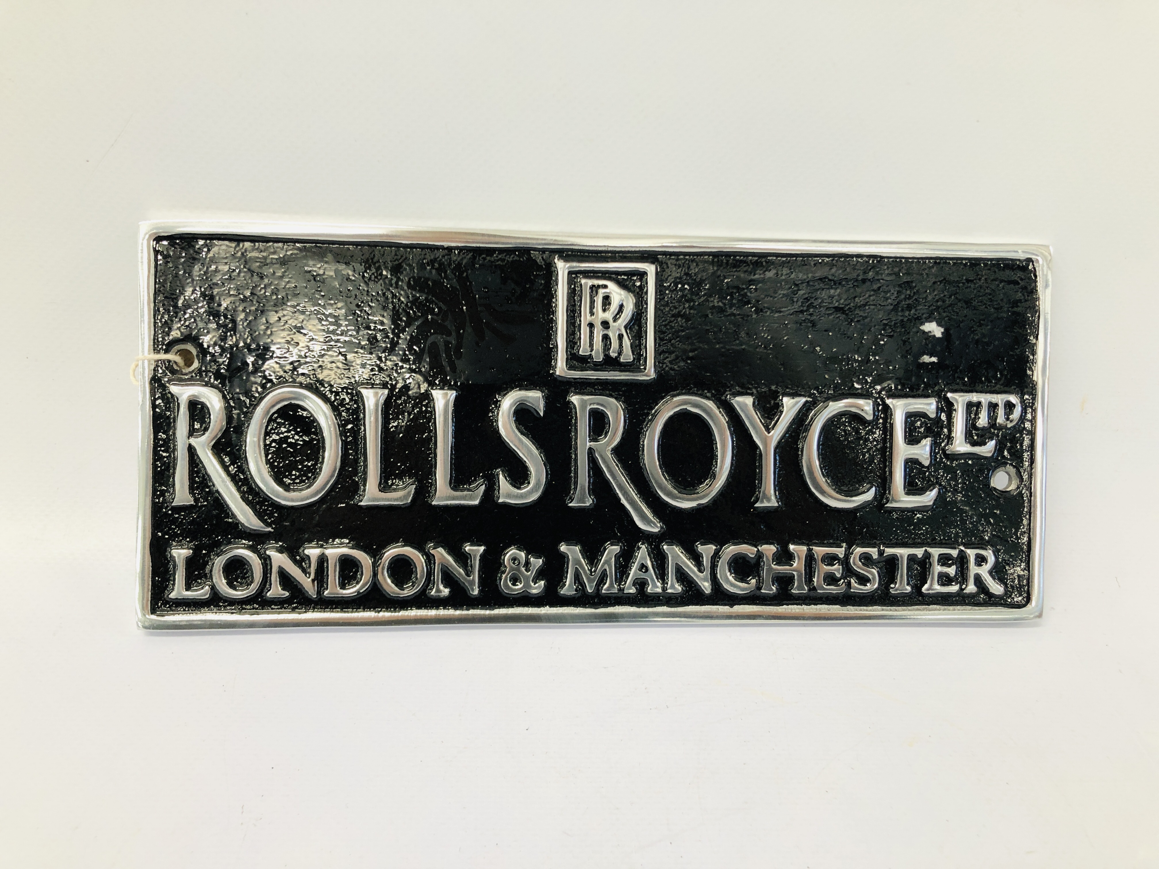 (R) ALUMINIUM ROLLS ROYCE PLAQUE