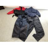 A HELLY HANSEN JACKET AND TROUSERS, JACKET SIZE SMALL,