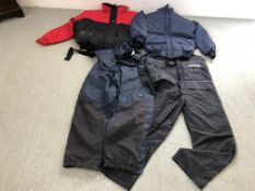 A HELLY HANSEN JACKET AND TROUSERS, JACKET SIZE SMALL,