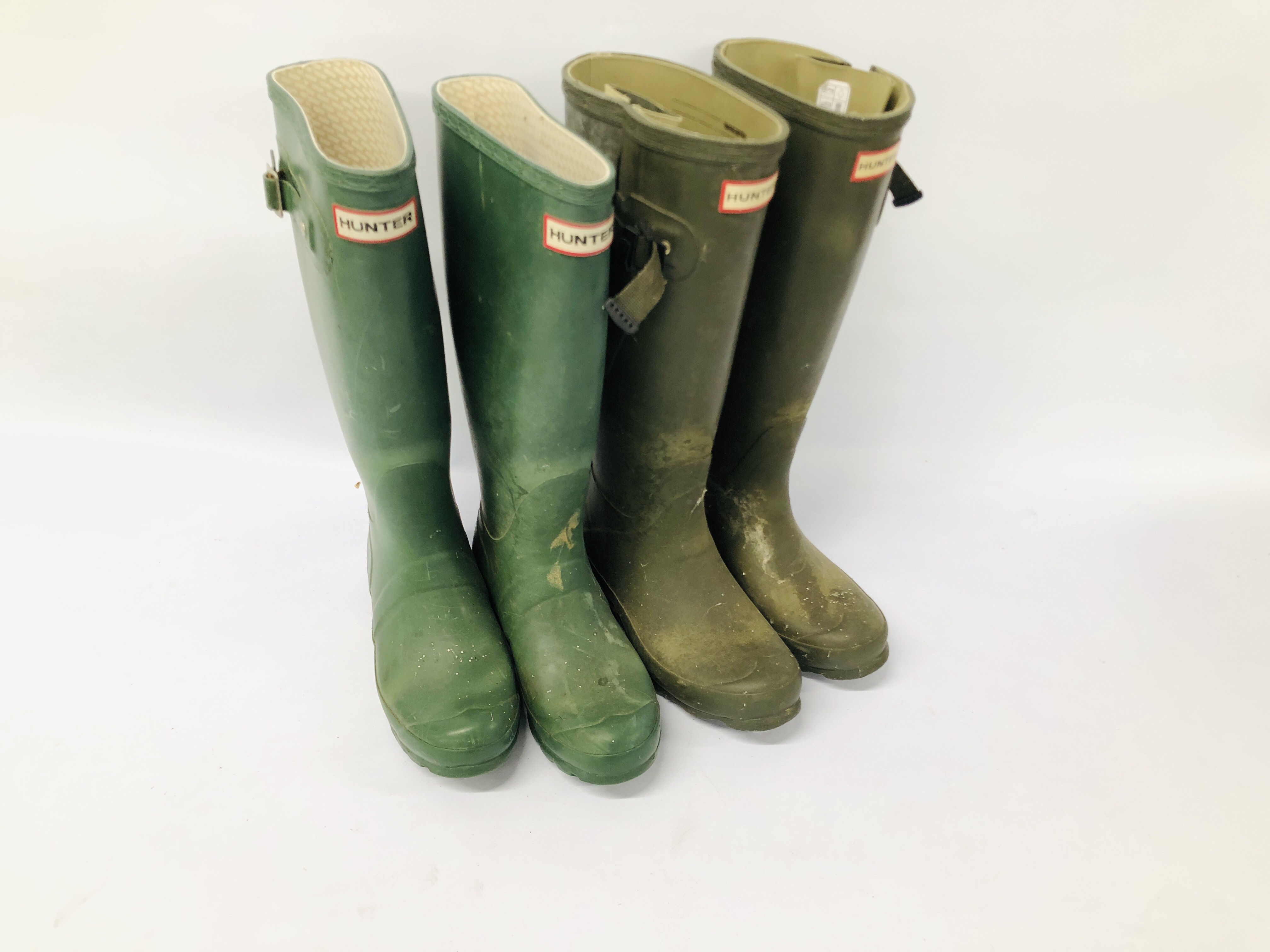 2 X PAIRS OF HUNTER LADIES WELLING BOOTS SIZE 4 (USED) - Image 6 of 6