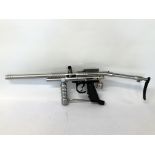 68 CALIBRE SMK PBM11 PAINTBALL GUN IN CHROME FINISH WITH ADJUSTABLE STOCK AS NEW - SOLD AS SEEN