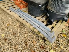 50 X 150CM GALVANISED ROOFING STRAPS (TWO PACKS) AND 16 X 100CM GALVANISED STRAP BARS AND 14 X