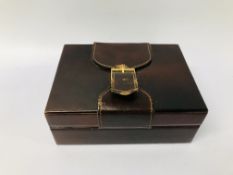 A LEATHER WATCH BOX MARKED MONTRES ROLEX S.A.- GENEVE SUISSE 71.00.