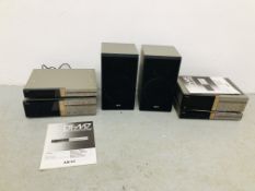 4 X VINTAGE AKAI HI-FI SEPARATES COMPRISING STEREO CASSETTE DECK HX-M5, AUDIO TIMER DT-M7,