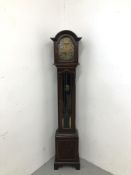 A REPRODUCTION MAHOGANY FINISH TEMPUS FUGIT CLOCK