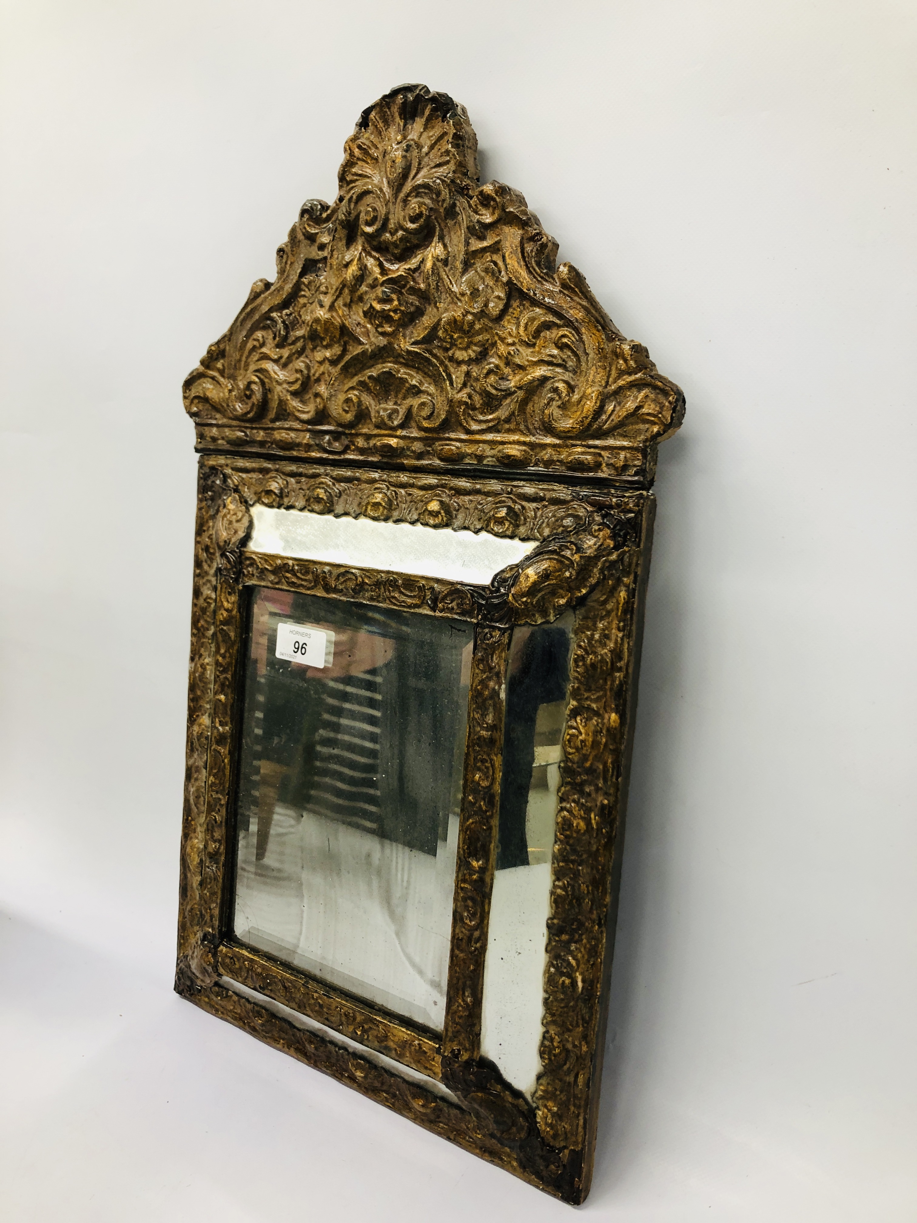 A NAPOLEON 3 FRENCH STYLE 5 PANEL WALL MIRROR - Image 3 of 4