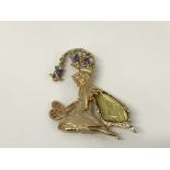 KIRKS FOLLY ENAMELLED FAIRY BROOCH