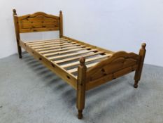 HONEY PINE SINGLE BED FRAME