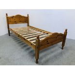 HONEY PINE SINGLE BED FRAME