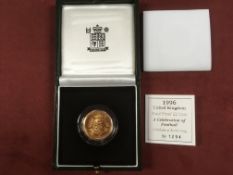 GB GOLD COINS: 1996 FOOTBALL GOLD PROOF