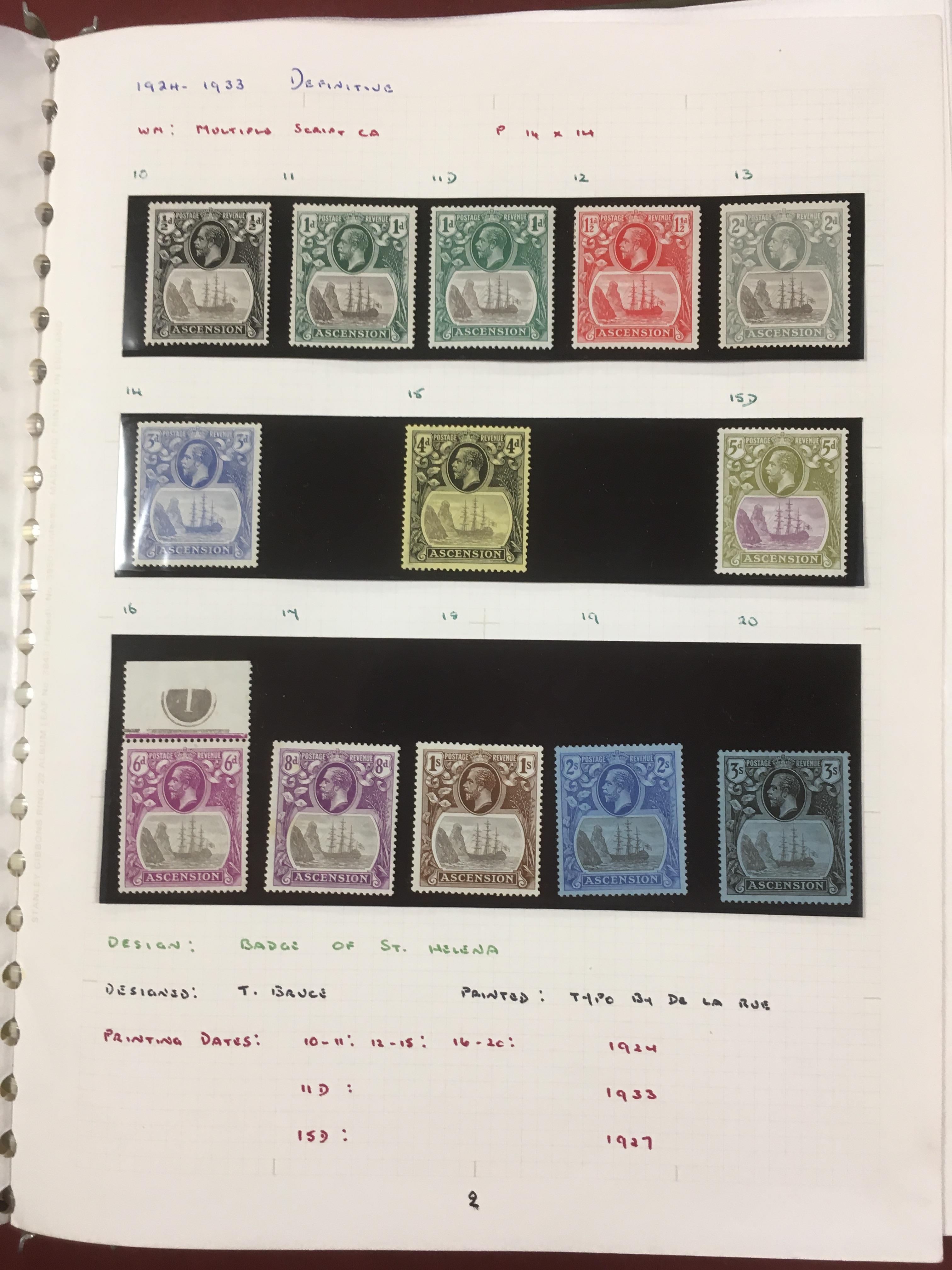 ASCENSION: 1922-81 MINT COLLECTION IN AN - Image 2 of 3