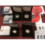 GB COINS: SILVER PROOF PIEDFORT COINS IN