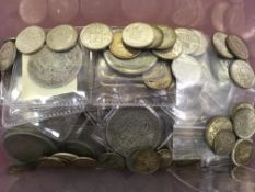 TUB OF PRE '47 SILVER COINS, FACE APPROX