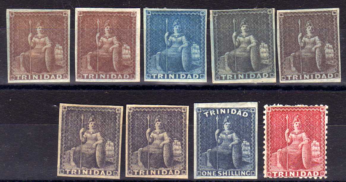 TRINIDAD: 1851-63 BRITANNIAS UNUSED OR P