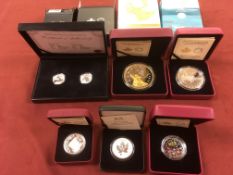 CANADA SILVER PROOF COINS IN CASES INCLU