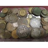 TUB MIXED COINS, FEW SILVER INCLUDING GB