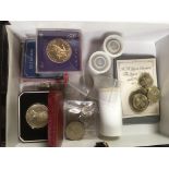 BOX OF MIXED COINS, GB CUPRO NICKEL IN B