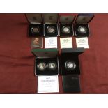 GB COINS: 1992-2013 SILVER PROOF 50p COI