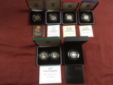 GB COINS: 1992-2013 SILVER PROOF 50p COI