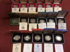 GB COINS: 1972-2000 SILVER PROOF CROWNS