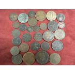 TUB OF OLDER COPPER COINS, CARTWHEEL TWO