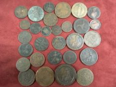 TUB OF OLDER COPPER COINS, CARTWHEEL TWO