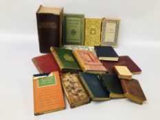 BOX OF ASSORTED VINTAGE BOOKS TO INCLUDE MRS BEETONS HOUSEHOLD MANAGEMENT A/F,