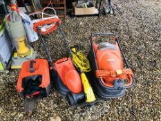 A FLYMO TURBO COMPACT 330 ELECTRIC MOWER,