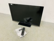 A PANASONIC VIERA 32 INCH TELEVISION COMPLETE WITH REMOTE AND INSTRUCTIONS - SOLD AS SEEN