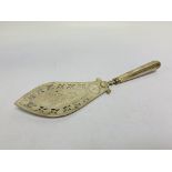 A SILVER FISH SLICE, PETER AND ANN BATEMAN,