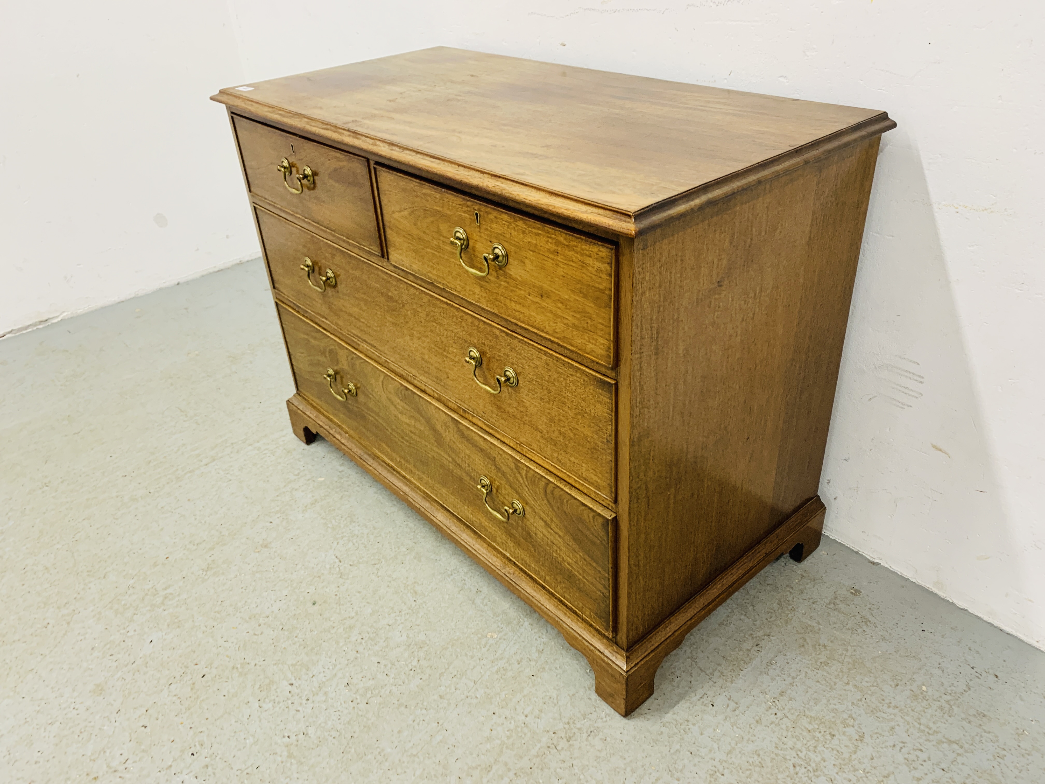 ANTIQUE MAHOGANY TWO OVER TWO DRAWER CHEST - W 111CM. D 55CM. H 83CM. - Image 2 of 8