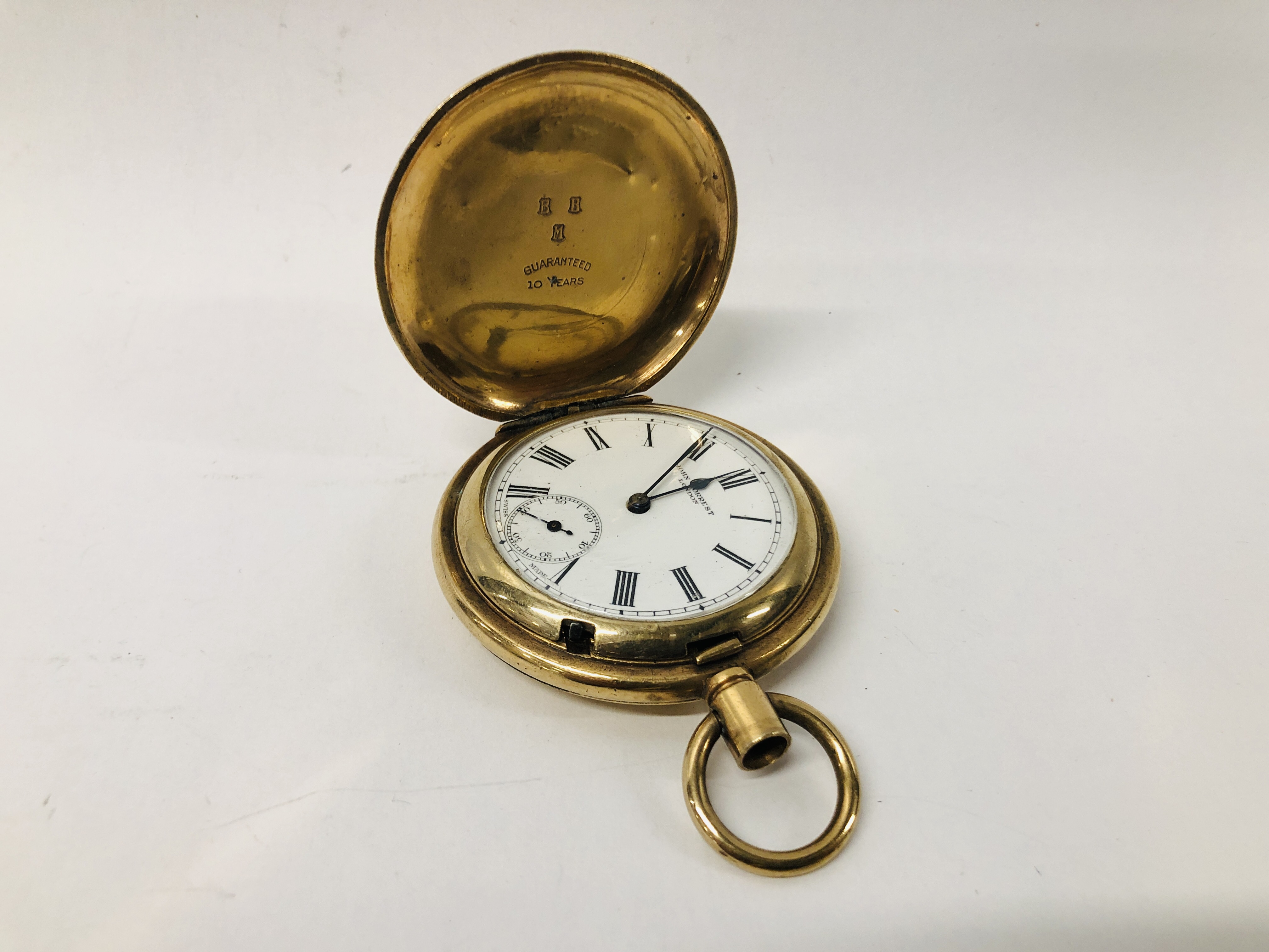 2 X VINTAGE GOLD PLATED POCKET WATCHES - ONE MARKED "ELGIN NATIONAL WATCH CO. - Image 2 of 14