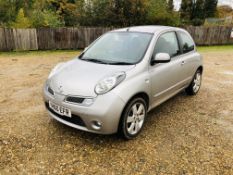 YH60 EFR NISSAN MICRA N-TEC 1240CC PETROL, THREE DOOR, SILVER, FIRST REGISTERED: 24/09/2010,