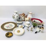 COLLECTION OF CERAMICS TO INCLUDE SHELLEY CUP & SAUCER, CORONATION DISH,