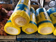 4 x ROLLS 75MM ISOVER INSULATION