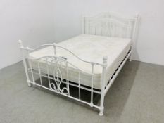 TRADITIONAL VICTORIAN STYLE METAL DOUBLE BEDSTEAD COMPLETE WITH RELYON MATISSE QUALITY MATTRESS