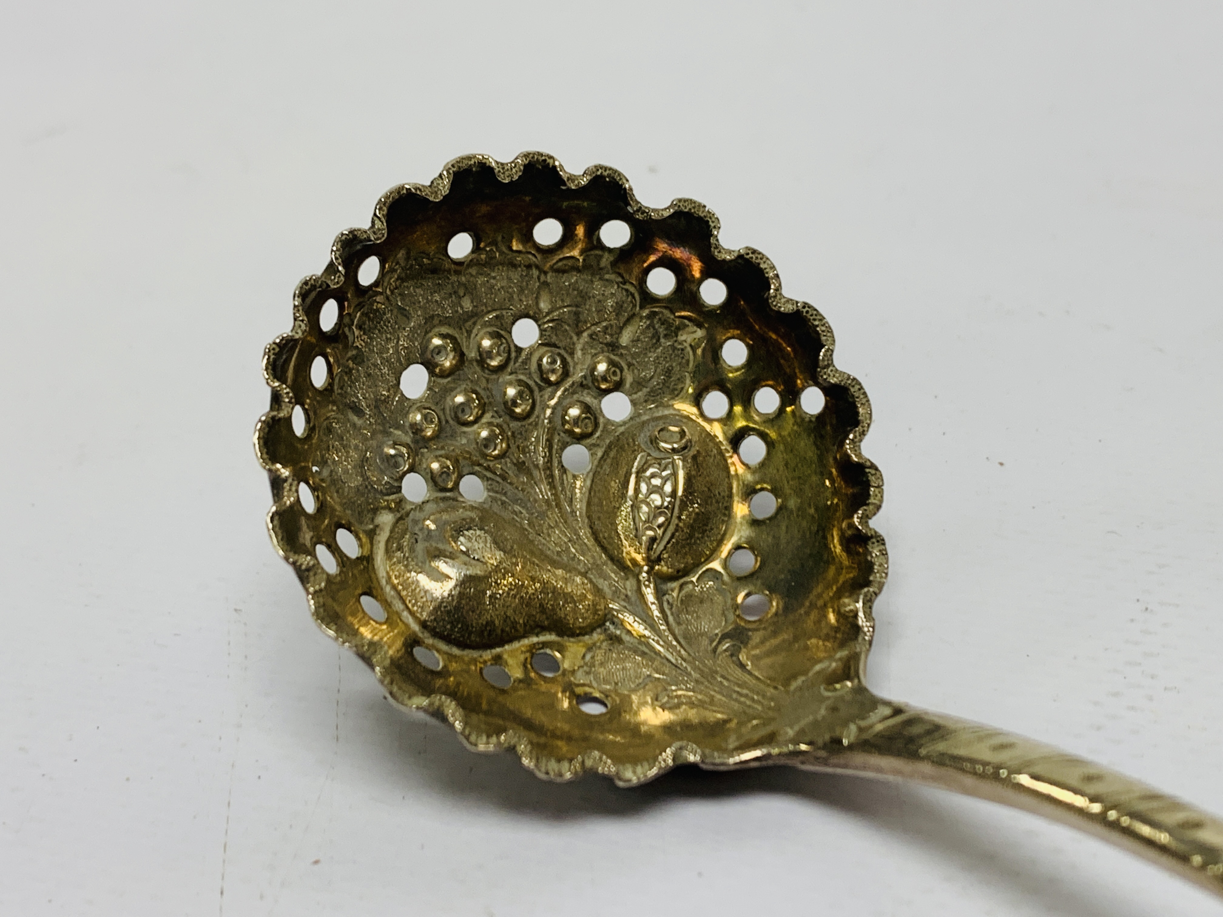 A SILVER SIFTER SPOON, HESTER BATEMAN, LONDON 1784, - Image 2 of 8