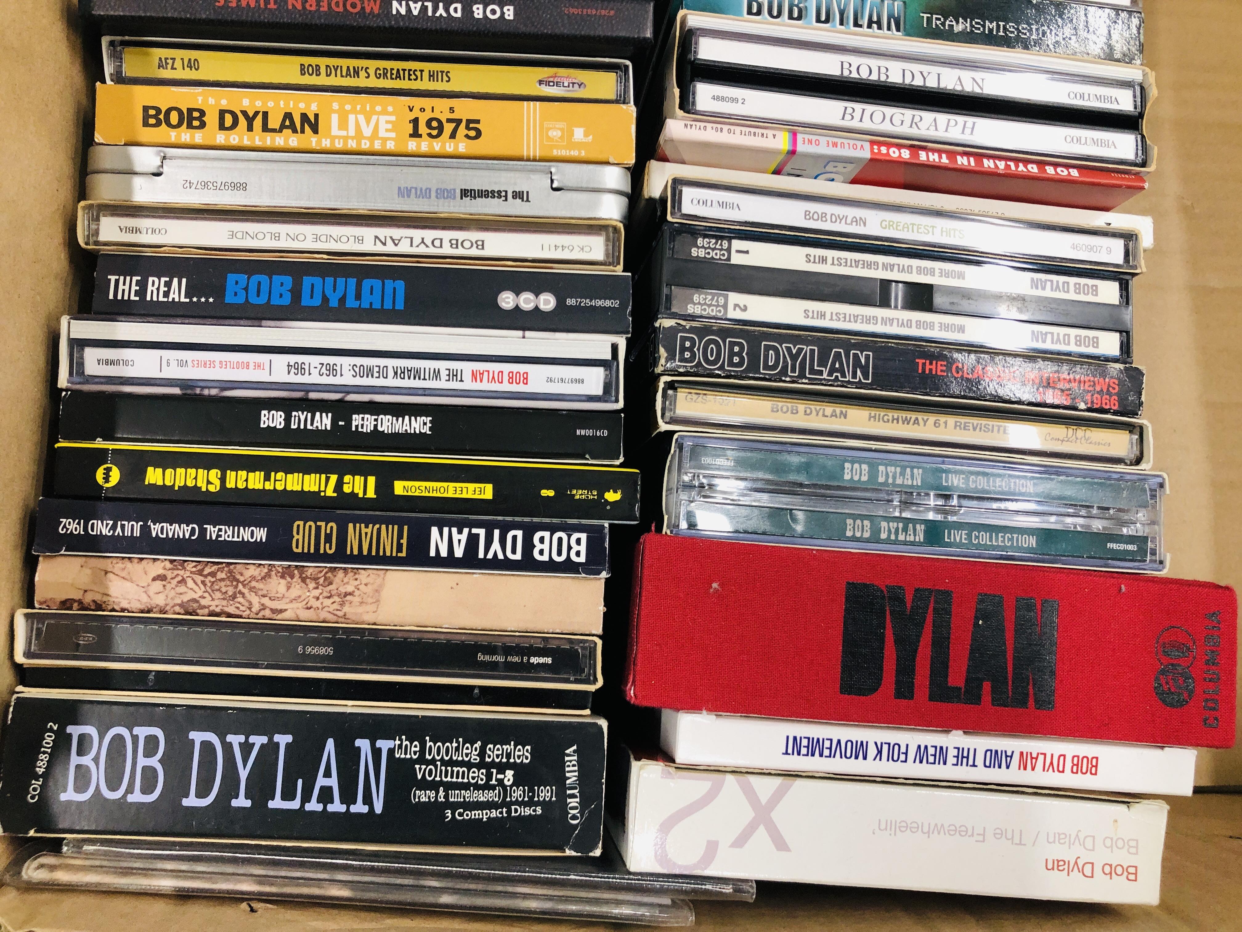 TWO BOXES CONTAINING AN EXTENSIVE COLLECTION OF APPROX 200 BOB DYLAN AUDIO CD'S TO INCLUDE BOX SETS - Image 6 of 6