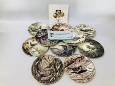 A SET OF TEN WEDGEWOOD PORCELAIN COLLECTORS PLATES - THE ROYAL SOCIETY FOR THE PROTECTION OF BIRDS