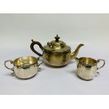 A 3-PIECE SILVER TEA SET, MAPPIN & WEBB,