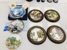 4 X ROYAL DOULTON COLLECTORS PLATES "OLD COUNTRY CRAFTS", ROYAL DOULTON "QUEEN OF THE SEAS",