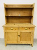 A WAXED PINE COUNTRY DRESSER,
