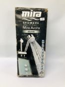 A BOXED MIRA AZORA ELECTRIC SHOWER - SOLD AS SEEN (TO BE FITTED BY A QUALIFIED ELECTRICIAN)