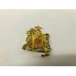 KIRKS FOLLY ENAMELLED MAGICAL CASTLE BROOCH