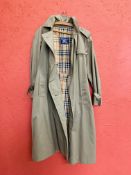 DESIGNER TRENCH STYLE COAT MARKED "BURBERRY'S" 12 PETITE M185B ORDER E11795/6.