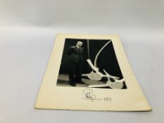 AN ORIGINAL FRAMED PHOTOGRAPH OF PRINCE PHILIP 1957 BEARING SIGNATURE